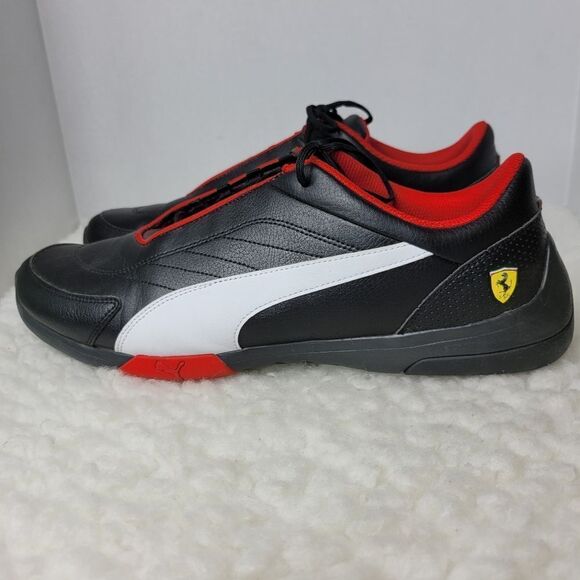 Puma Scuderia Ferrari Kart Cat III Mens Size 13 Sneaker  Black Red Shoes - Picture 3 of 10